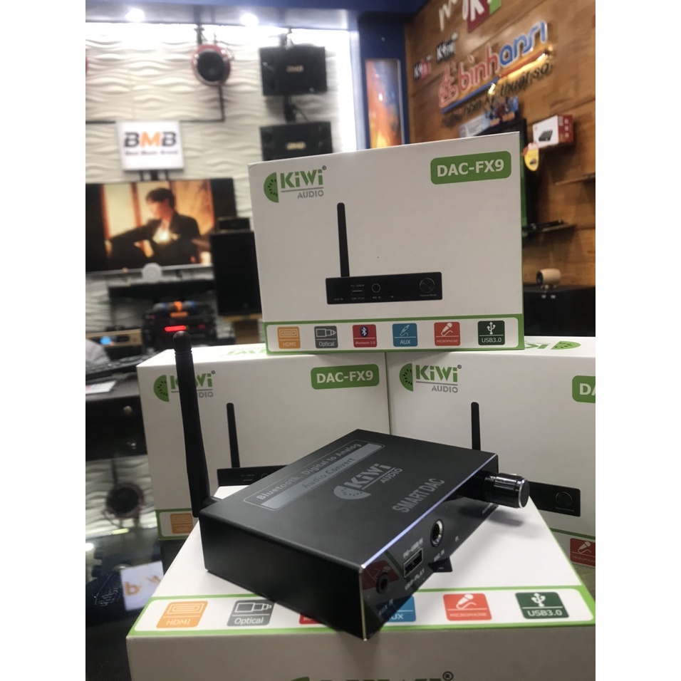 DAC Kiwi FX9 - Bộ chuyển đổi tín hiệu âm thanh số, tích hợp cổng micro, Chuyển quang cao cấp
