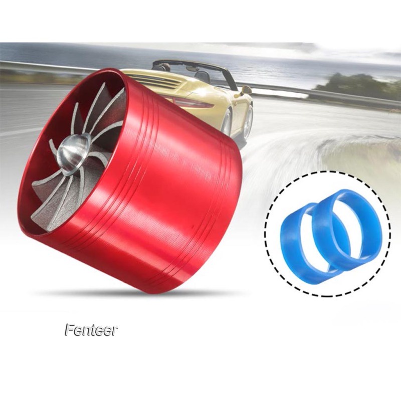 [FENTEER] 64.5mm x 50mm Car Air Filter Intake Single Turbo Charger Fuel Gas Saver Fan