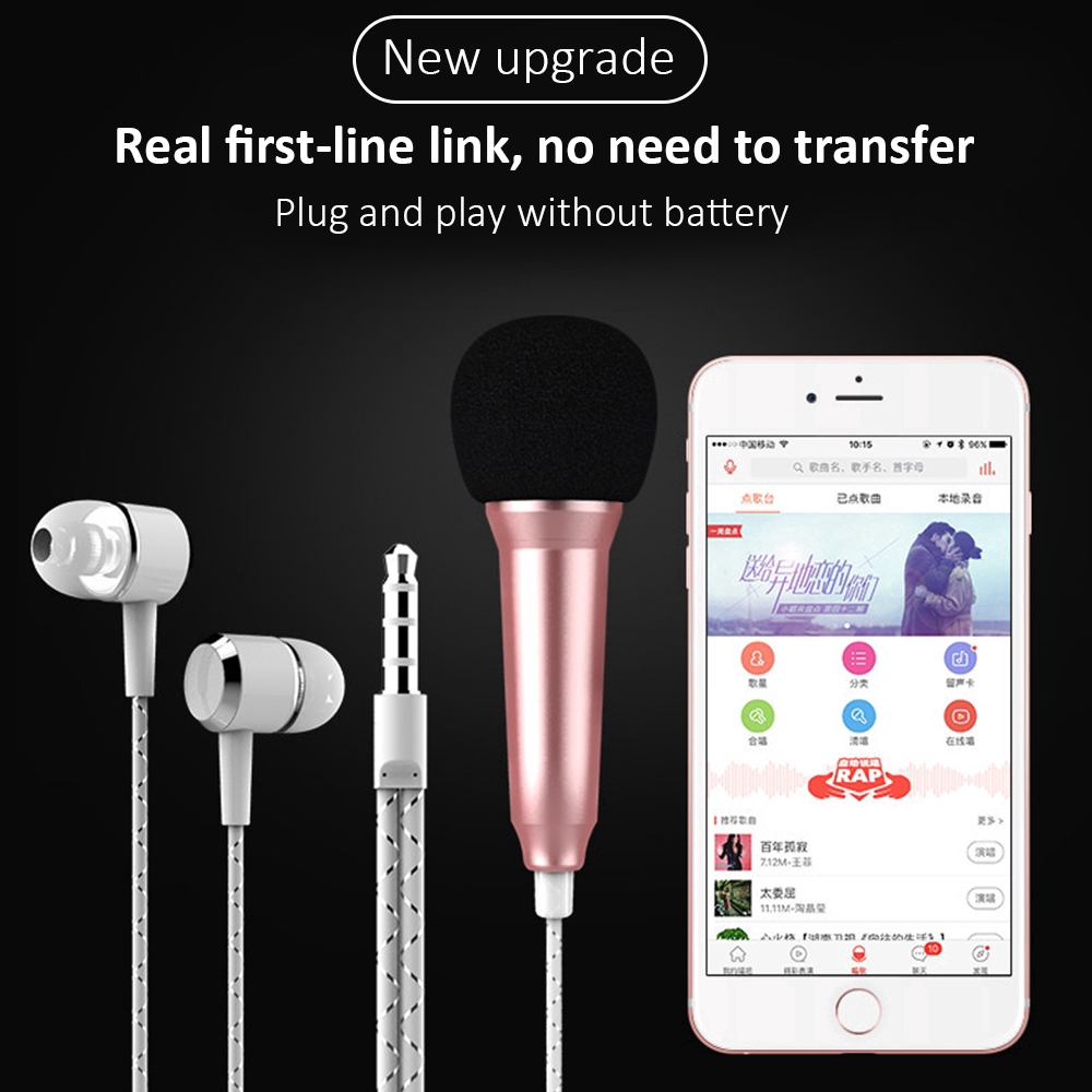 Universal Wired Mini Microphone Handhold Mobile Phone Mic Portable 3.5mm Stereo Speech Audio Portable Mic