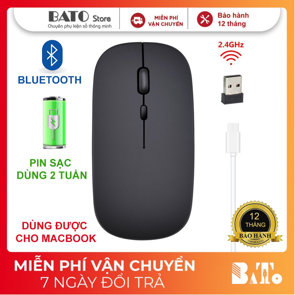 Chuột Không Dây Pin Sạc Cao Cấp MAC M80 Kiểu Dáng Sang Trọng, Pin Sạc Dùng Cực Lâu, Dùng được cho MAC - Tặng Lót Chuột | BigBuy360 - bigbuy360.vn