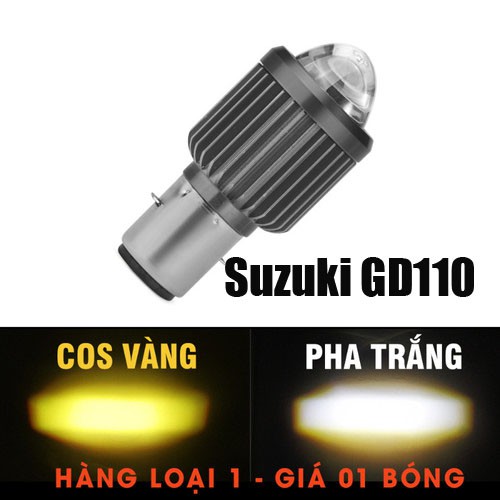 Đèn pha bi cầu 2 chế độ sáng siêu hot Suzuki GD110 EN125 150