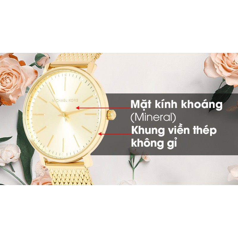 Đồng hồ nữ michael kors mk4338 mk4339 mk4340 dây thép kiểu lưới , size 38mm , fullbox hãng