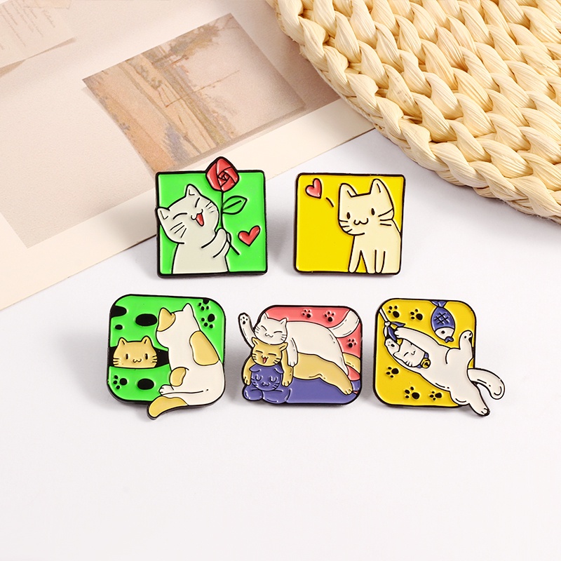 Trâm Cài Áo Hình Mèo Dễ Thương