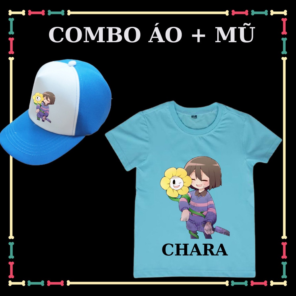 COMBO ÁO + MŨ/NÓN IN HÌNH CHARA -BIỆT ĐỘI GANGSTER CHO BÉ GÁI