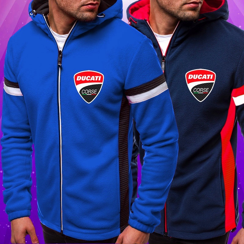Đang Giảm Giá Mới Áo Khoác Hoodie Thể Thao Có Khóa Kéo Thời Trang Thu Đông Cho Nam Ducati Corse Moto Gp Racing Logo Lớn