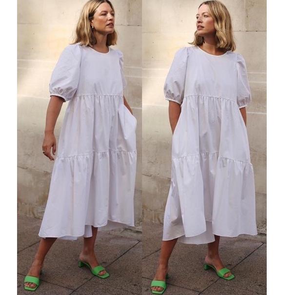 Đầm Maxi Xếp Tầng Zara Poplin - Đầm Nữ (Mã K9000)