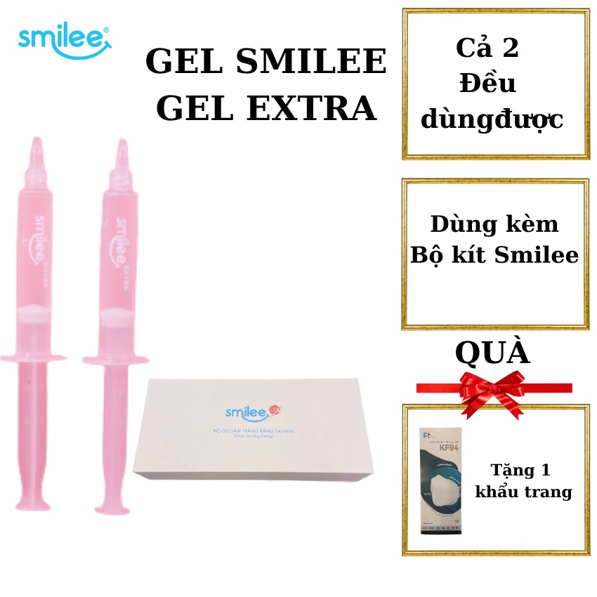 Gel Smilee Extra Version 2 -Bộ 2 Ống Gel Tẩy Trắng Răng Làm Trắng Răng Tại Nhà Tại Nhà An Toàn Men Răng