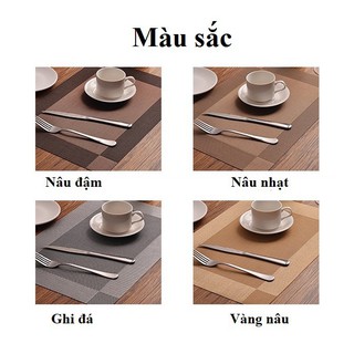 Tấm lót bàn ăn bằng nhựa PVC 12 màu dày dặn (LOẠI 1)