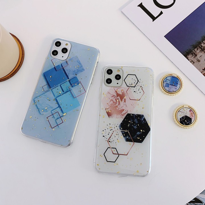 [Có Đỡ Lưng] Ốp Lưng iPhone 7/8/7Plus/8Plus/X/XS/XSMAX/11/11Pro/11ProMax Họa Tiết Đá Cẩm Thạch - Mã TZAC268