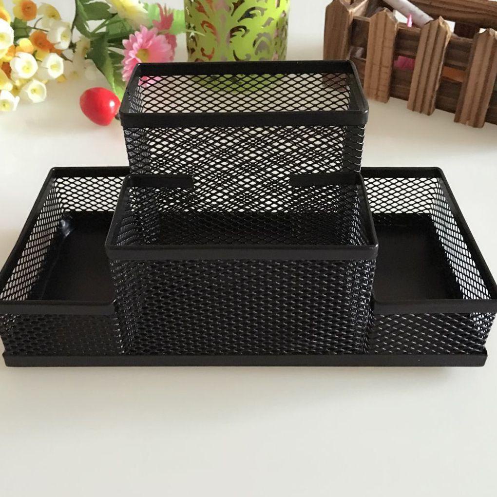 Hộp Đựng Bút Dạng Lưới 4 Ngăn Sắp Xếp Gọn Gàng Cho Văn Phòng