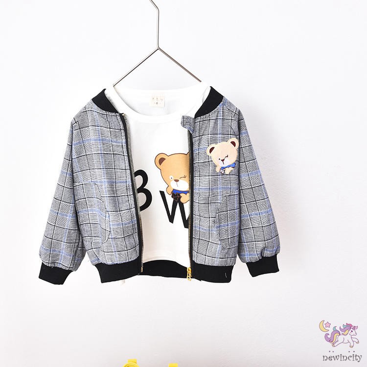 Set Áo Thun Tay Ngắn &amp; Quần Short Caro Cho Bé Trai