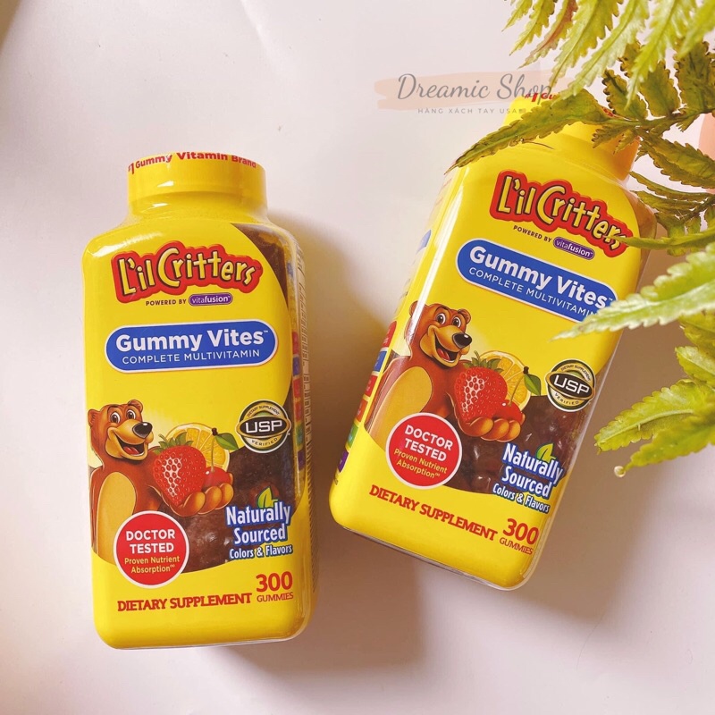 Kẹo Dẻo Bổ Sung Vitamin Và Khoáng Chất Cho Trẻ L'il Critters Gummy Vites  300 Viên