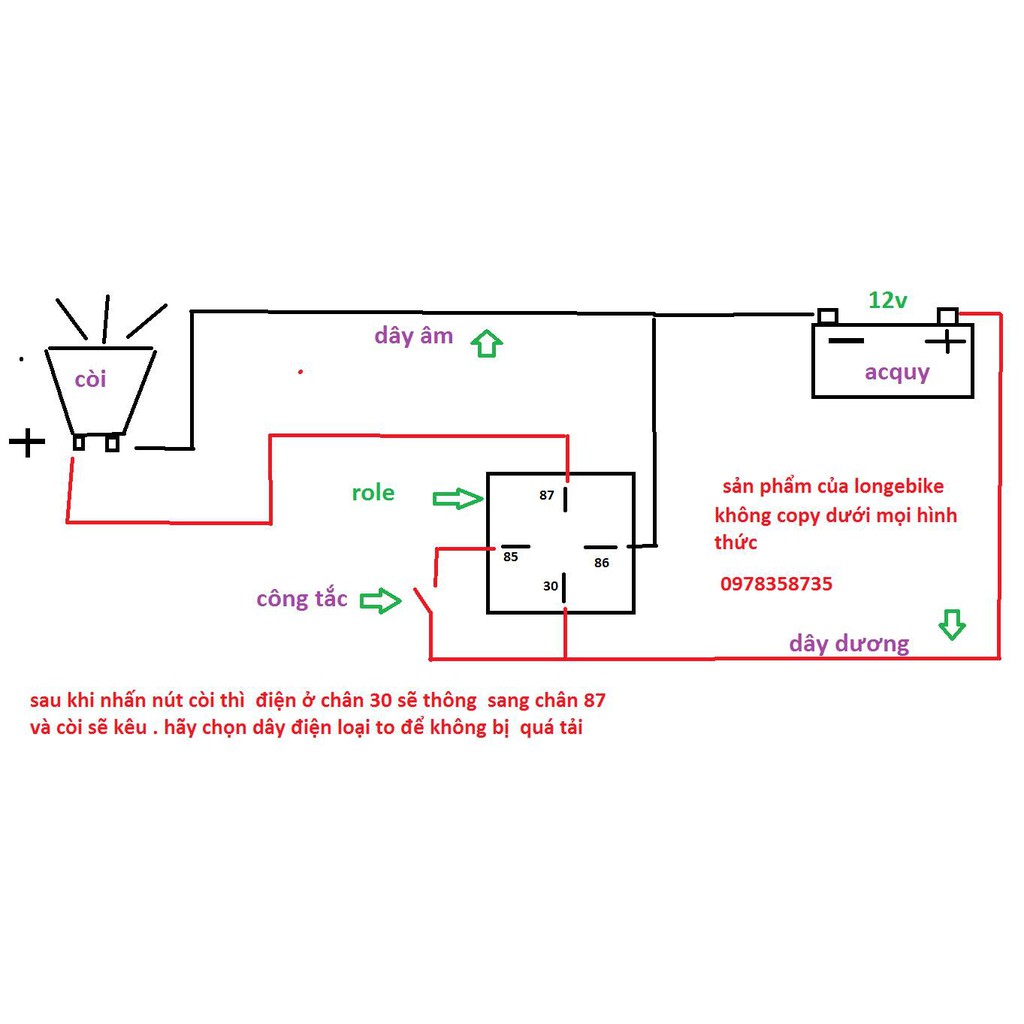 còi hơi 12v - 24v bản thu gọn