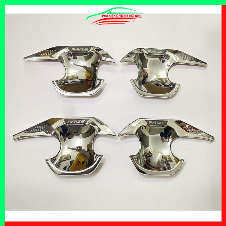 Ốp hõm mạ crom Raize 2021-2023 sáng bóng chống trầy bảo vệ cửa xe ô tô