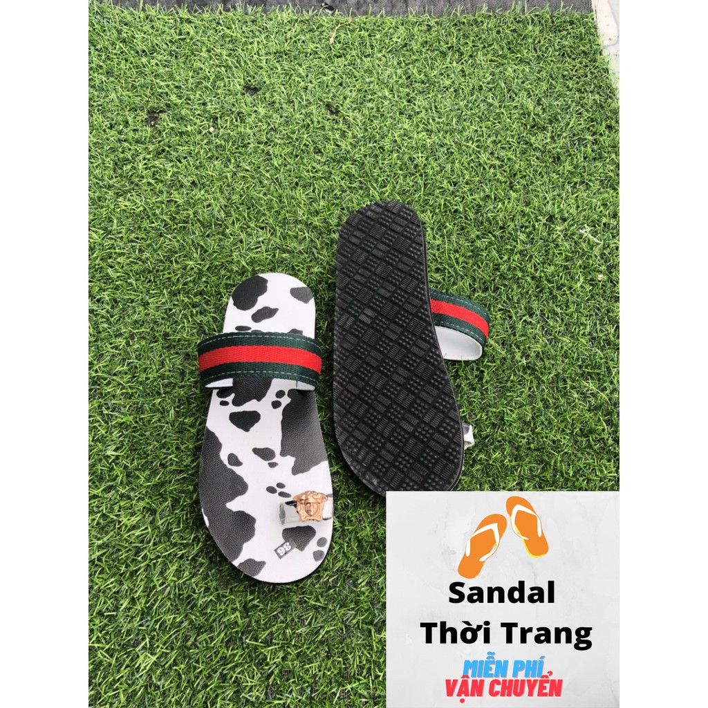 Dép nữ xỏ ngón, SANDALTHOITRANG sandal nữ đế bò sữa kiểu mới full size 30-44