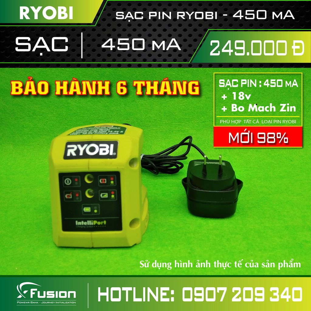 SẠC PIN RYOBI  /   BH 6 THÁNG