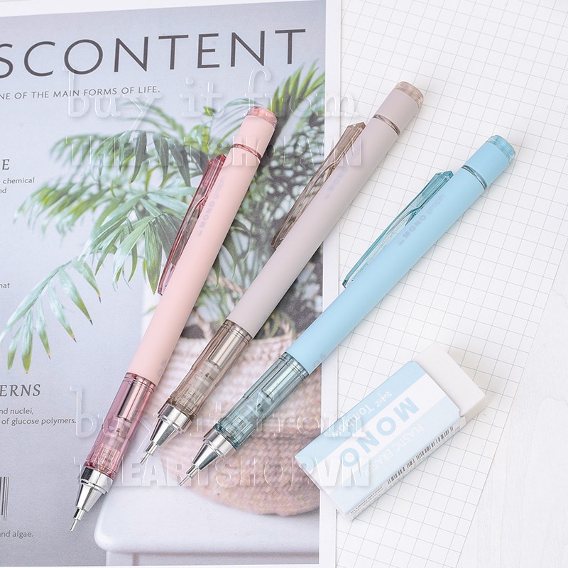 Bút chì cơ khí lắc đẩy ngòi TOMBOW Mono Graph cao cấp Nhật Bản *PASTEL COLOR* THEARTSHOP