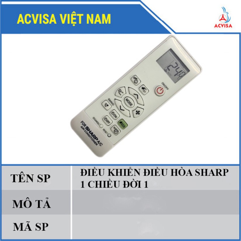 Điều khiển - Remote điều hòa Sharp các dòng  | HÀNG GIÁ RẺ|