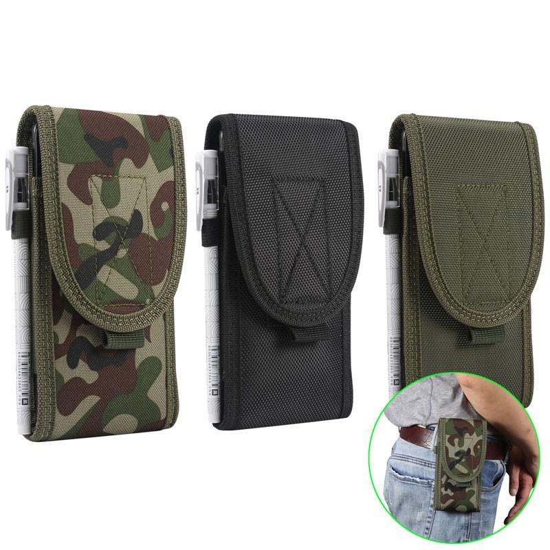 Túi Đựng Điện Thoại Đeo Hông Bằng Nylon Chống Thấm Nước Phong Cách Quân Đội Cho iPhone X XR XS max 11pro max 8 7 6plus