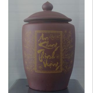 Hũ đựng gạo Bát Tràng đất đỏ Việt Nam 10kg