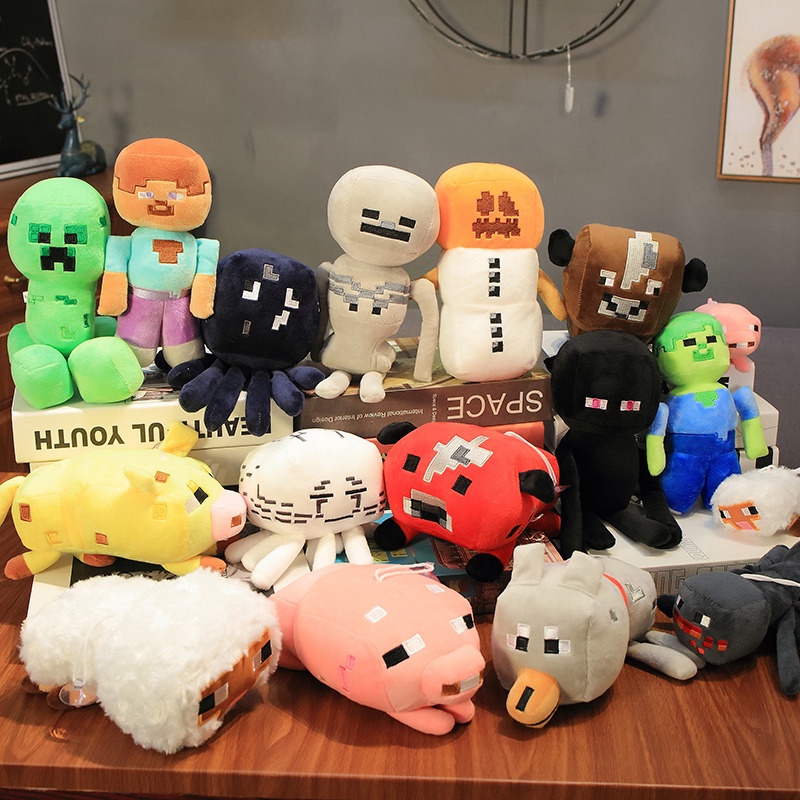 Đồ chơi nhồi bông Hình Chó Sói Minecraft 15-20cm