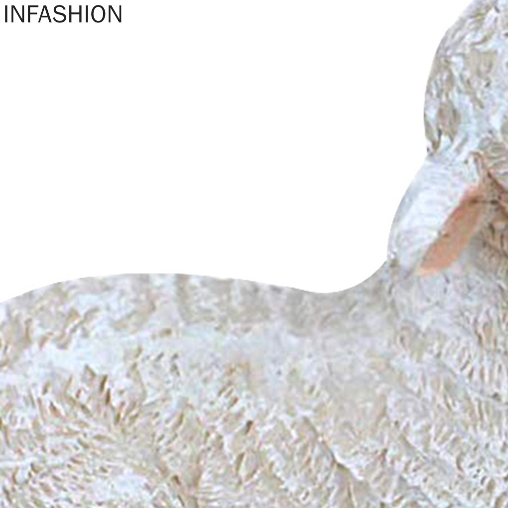 Mô hình con cừu nhỏ resin dành cho trang trí sân vườn đáng yêu