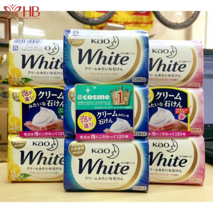 Xà Phòng Tắm Kao White 130g - Xà bông tắm số 1 Nhật Bản