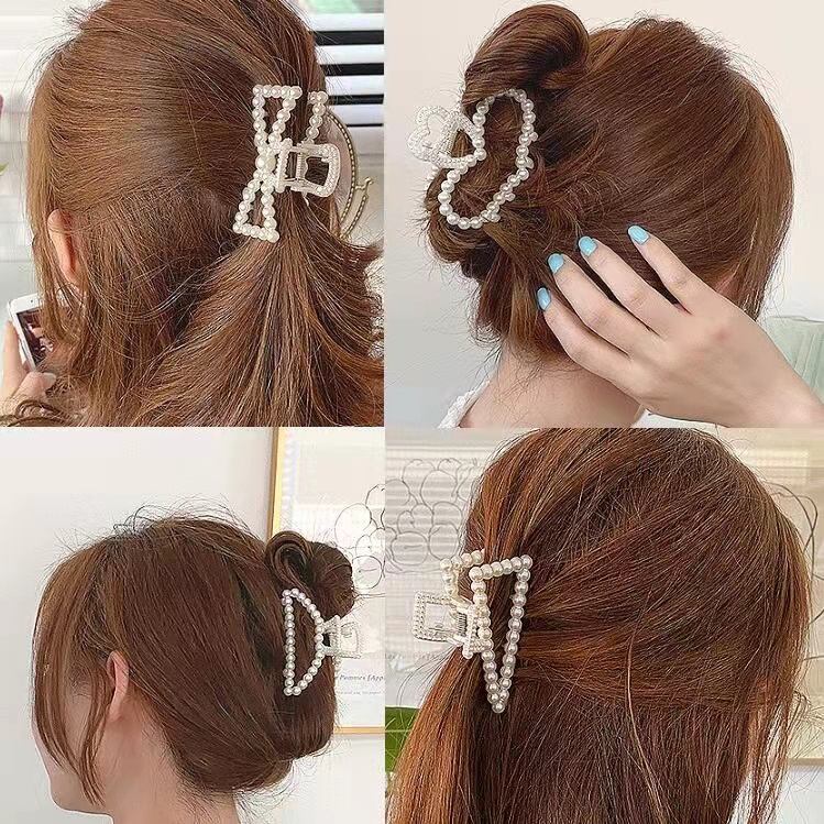 Kẹp Tóc Ngọc Trai Bằng acrylic Cho Nữ