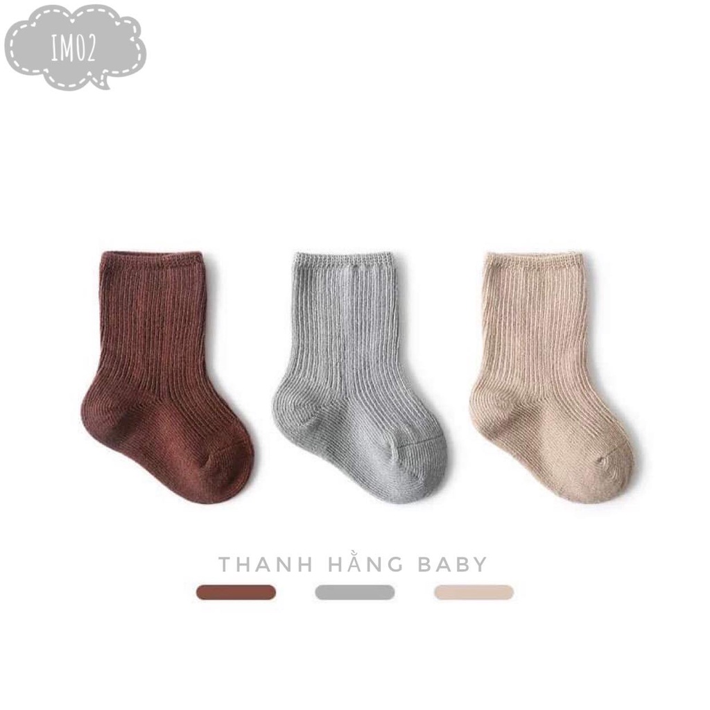 Tất cho bé sơ sinh, tất trẻ em Thanh hằng baby 0 đến 12 tháng kiểu dáng hàn quốc giữ ấm chân cực tốt cho các bé