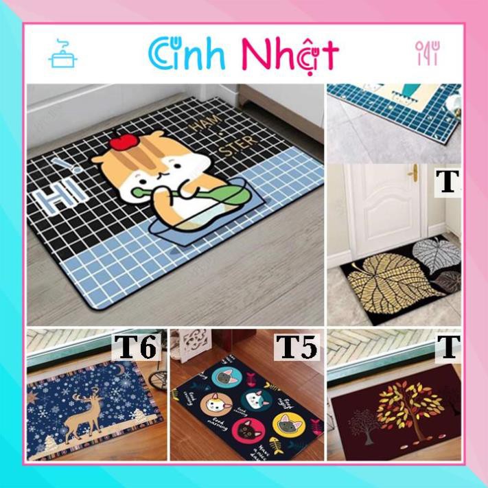 thảm lau chân ANH NHẬT 3d chống trơn trượt 40x60cm