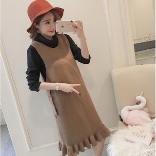 Đầm Bầu - Sét Yếm Len Đuôi Cá Phối Khuy