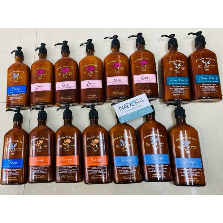 [ĐỦ MÙI] Sữa Dưỡng Thể Aromatherapy Bath And Body Works Body Lotion