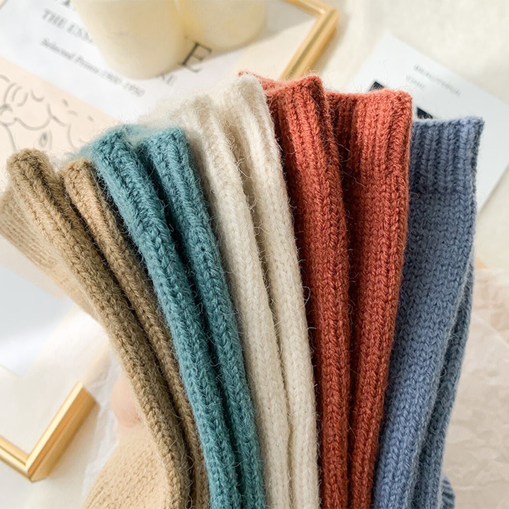 Găng tay hở ngón giữ ấm mùa thu đông bằng nhung mềm mại co giãn hở ngón thoáng khí dễ thương cho nữ