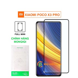 Kính cường lực Poco X3 Pro full màn hình viền đen siêu mỏng Monqiqi - Dán màn hình Xiaomi Poco X3 Pro
