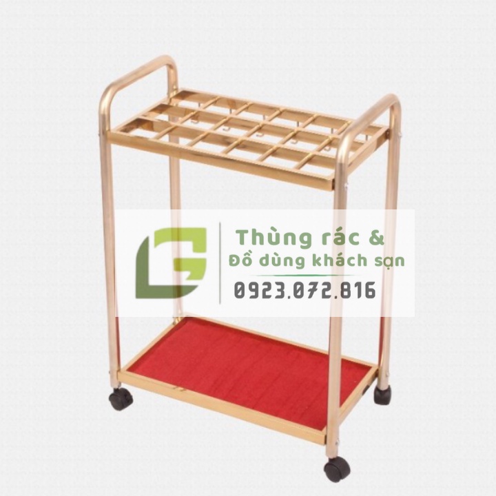 Kệ dù màu vàng không khóa 18 ô