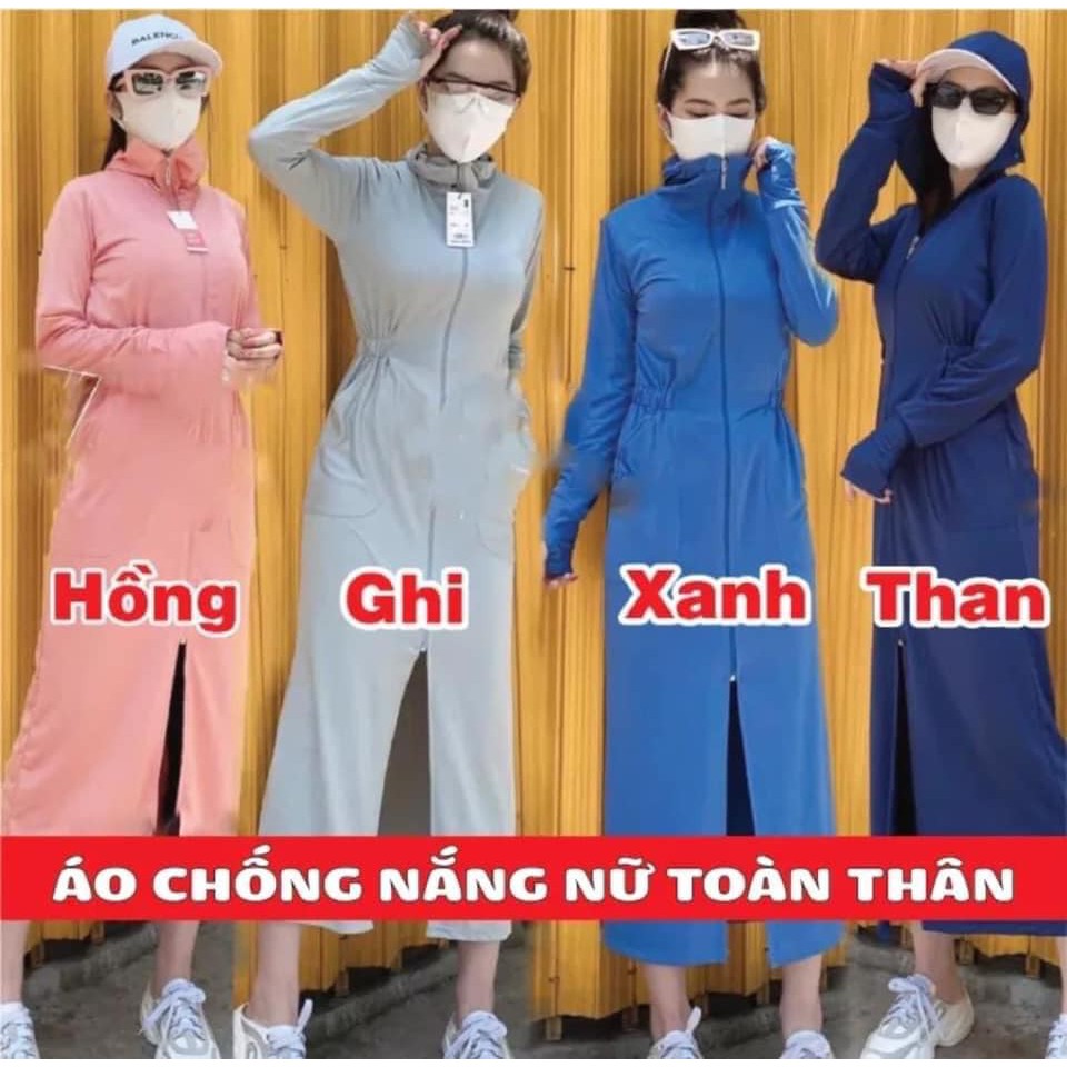 ÁO CHỐNG NẮNG NỮ, ÁO CHỐNG NẮNG TOÀN THÂN THÔNG HƠI, ÁO CHỐNG NẮNG DÀI MH187