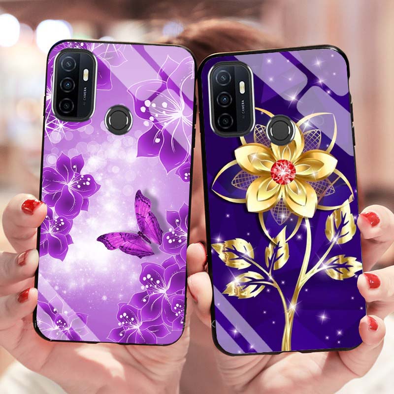 Ốp Oppo A53 Lưng Kính Cường Lực Mới Nhất
