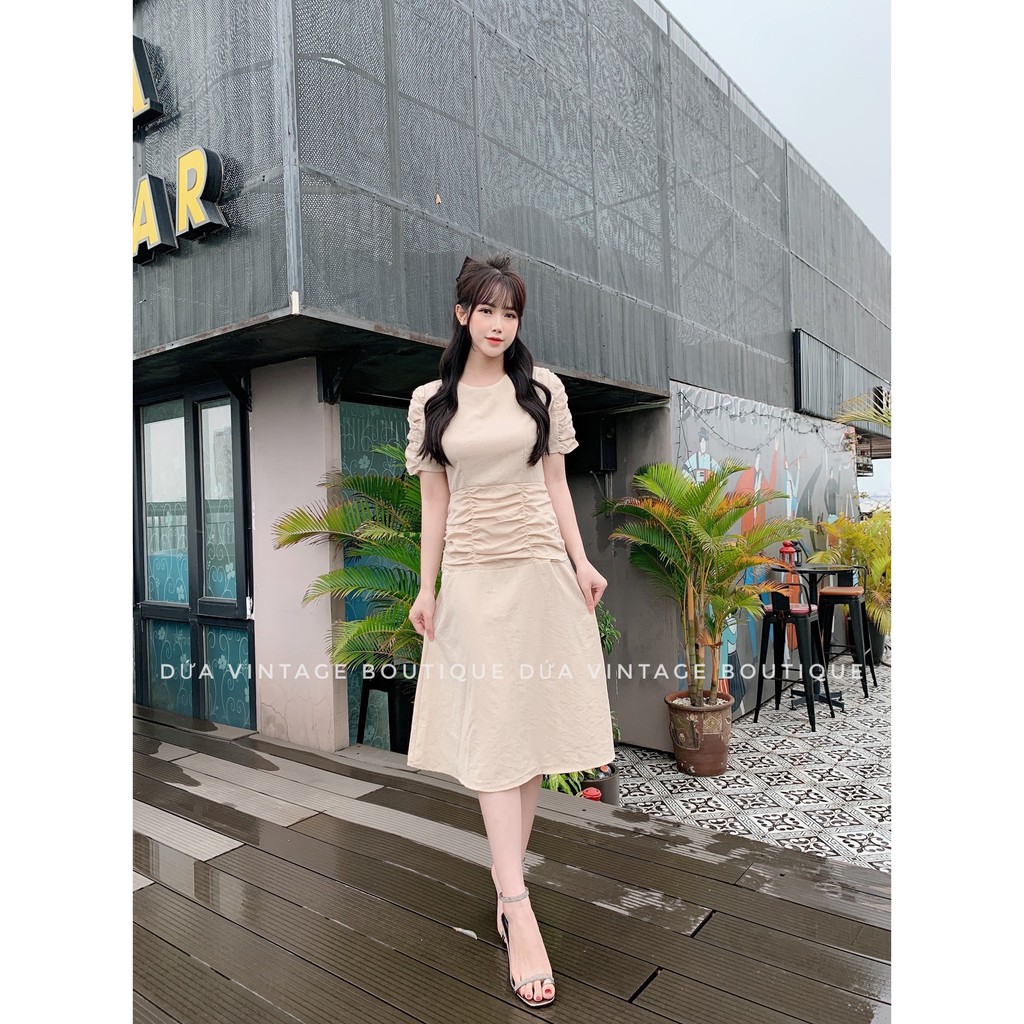 Váy babydoll tay cộc hoa nổi 809 | BigBuy360 - bigbuy360.vn