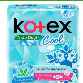 BVS Kotex thảo dược Cool 8 miếng mặt bông