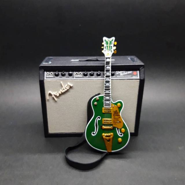 Mini Guitar Gretsch Bono U2 And Miniature Fender