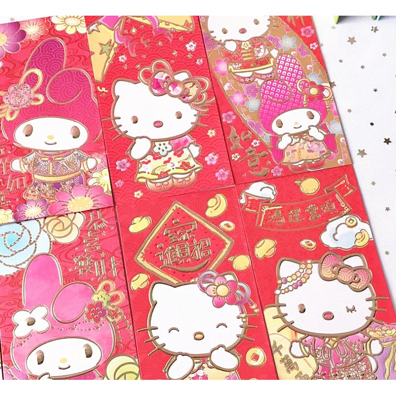 Cc & MaMa★1 Bao Lì Xì Năm Mới Màu Đỏ Hình Hello Kitty Mickey Minnie Dễ Thương Cho Bé 2021