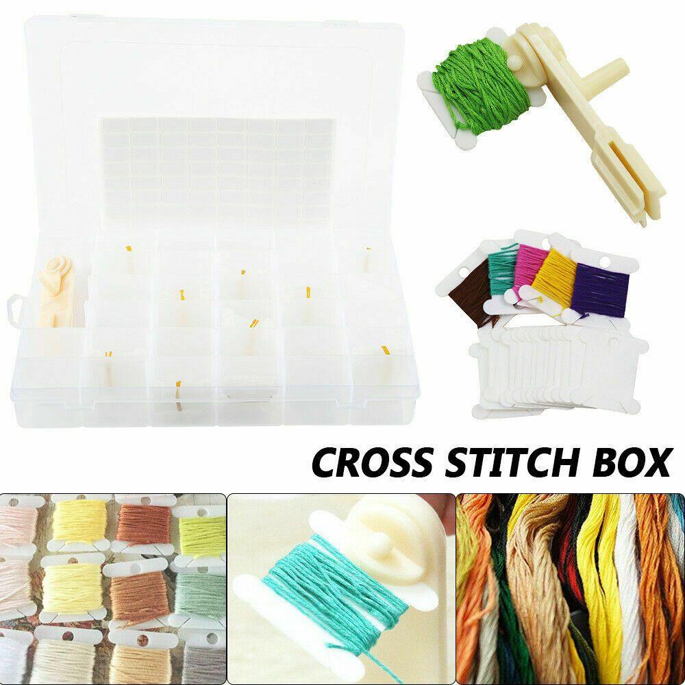 JONYE Hộp Nhựa Đựng Dụng Cụ Thêu Tranh Chữ Thập DIY