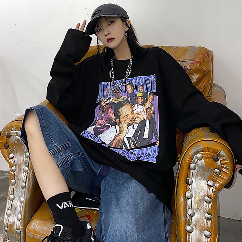 Áo phông dài tay thu - đông hàng QCCC OVERSIZE