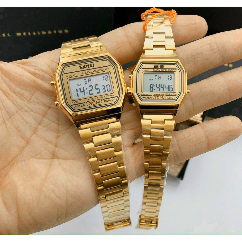 Đồng hồ điện tử nam nữ unisex, đồng hồ đeo tay chính hãng SKMEI mặt chữ nhật, cao cấp, thời trang mới nhất