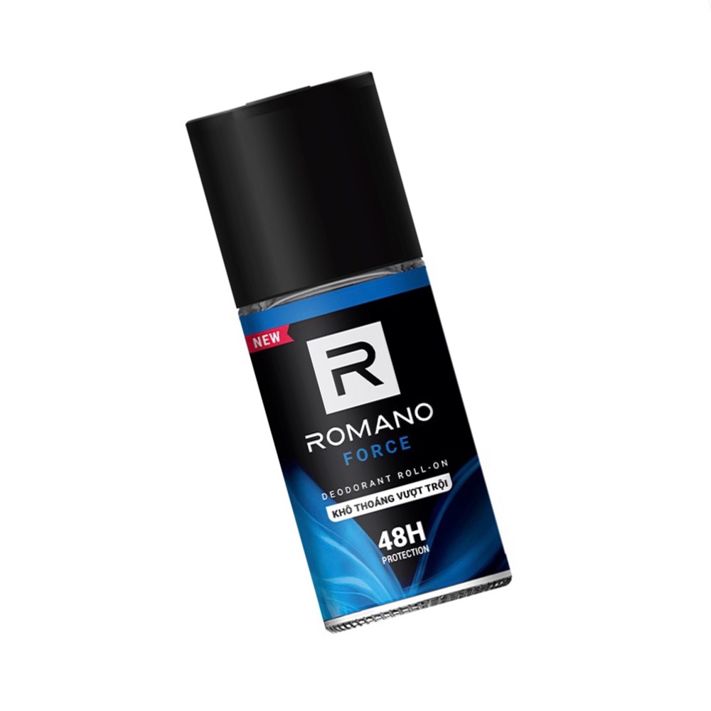Romano: Lăn khử mùi nam Romano Force kháng khuẩn & khô thoáng cả ngày 50ml/chai