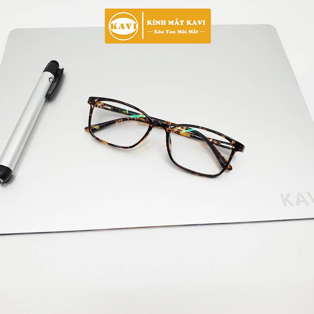 Kính 0 độ bảo vệ mắt, cản ánh sáng xanh Kavi KV032 màu hổ phách. Cắt mắt cận giá không đổi