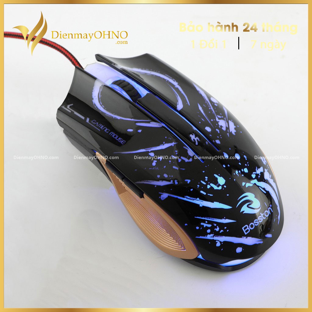 Chuột Gameming Bosston GM100 Chuột Chơi Game Máy Tính Có Dây Đèn Led RGB - OHNO Việt Nam
