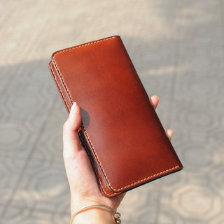 Ví dài cầm tay da bò nữ - Đồ da Handmade