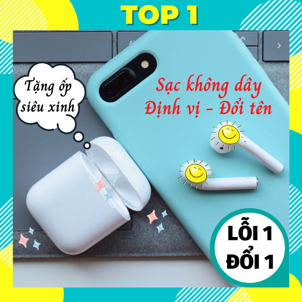 Tai Nghe Bluetooth Không Dây TWS 2 - Tai Nghe Bluetooth Thể Thao Nhét Tai Có Mic Cao Cấp Định Vị Đổi Tên