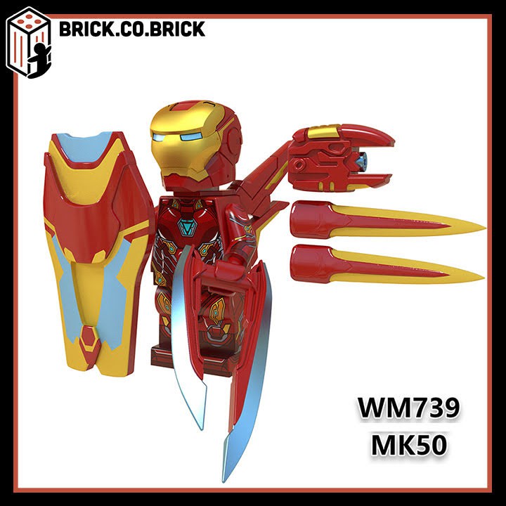 Iron man - Người sắt đồ chơi lắp ráp minifigure -non lego siêu anh hùng - Super Hero MK của hãng Marvels - WM6065